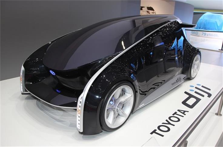 Toyota diji three-seater concept was first seen at Tokyo as the Fun-Vii.